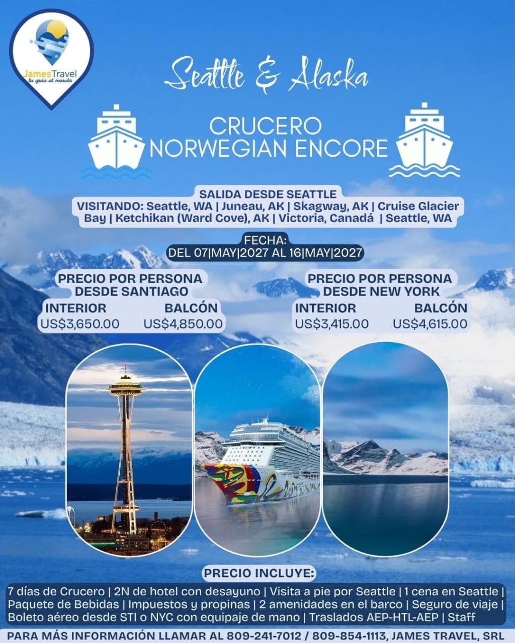 Crucero Seattle y Alaska